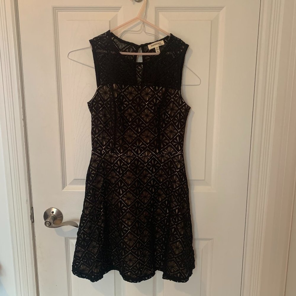 Monteau Black and Tan Dress